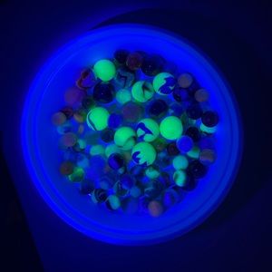 A lot of marbles, some uranium.